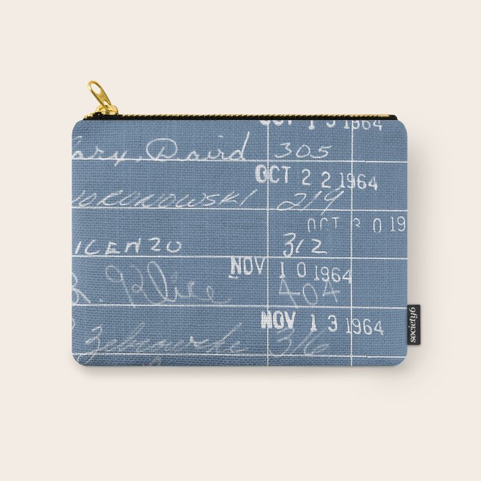 Library Card 23322 Negative Blue Carry All Pouch Gallery Image 1