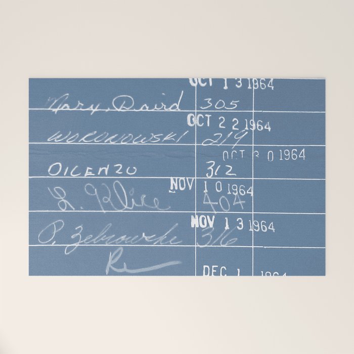 Library Card 23322 Negative Blue Welcome Mat Gallery Image 1