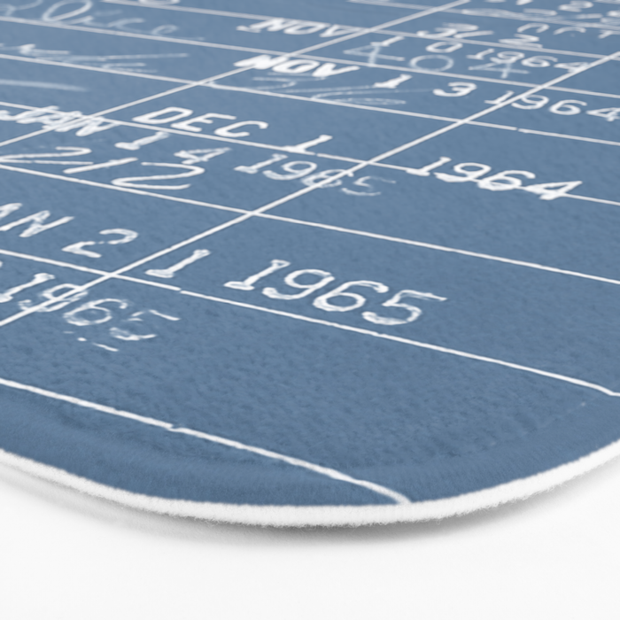 Library Card 23322 Negative Blue Bath Mat Gallery Image 3