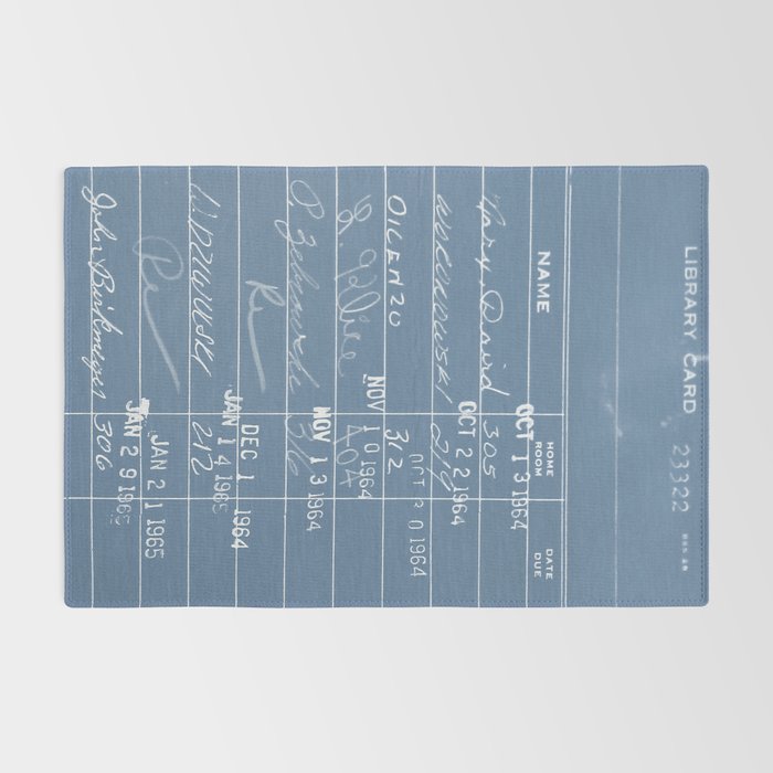 Library Card 23322 Negative Blue Rug Gallery Image 2