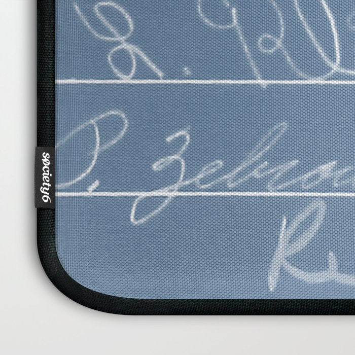 Library Card 23322 Negative Blue Laptop Sleeve Gallery Image 3