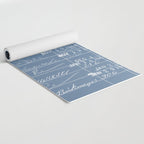 Library Card 23322 Negative Blue Yoga Mat Gallery Image 2