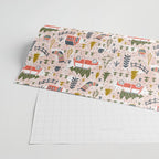 Home For The Holidays Blush Pink Christmas Wrapping Paper Gallery Image 2