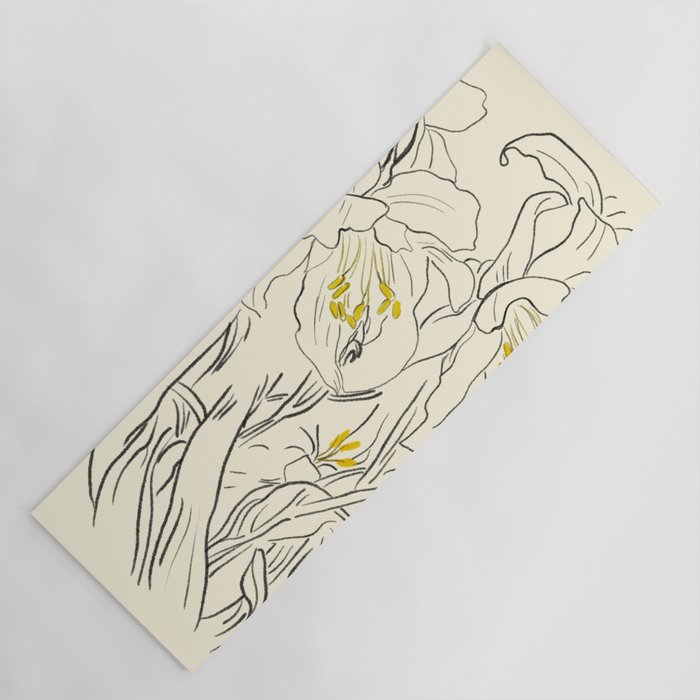 Minimalist Garden flowers Yoga Mat Gallery Image 1