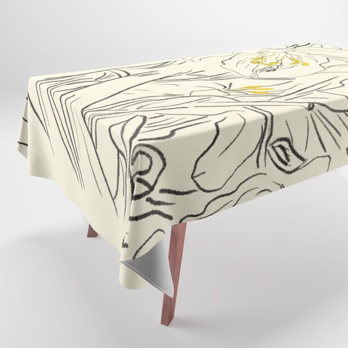 Minimalist Garden flowers Tablecloth Gallery Image 1