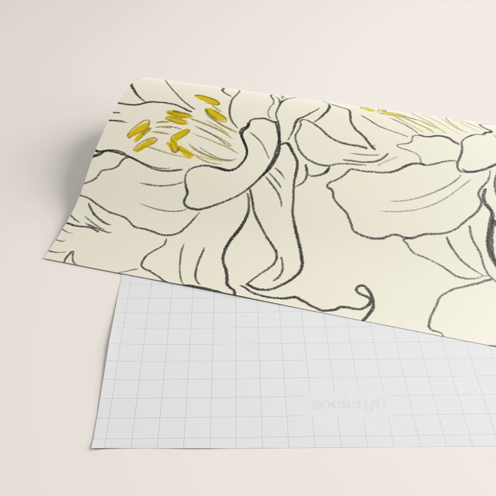 Minimalist Garden flowers Wrapping Paper Gallery Image 2