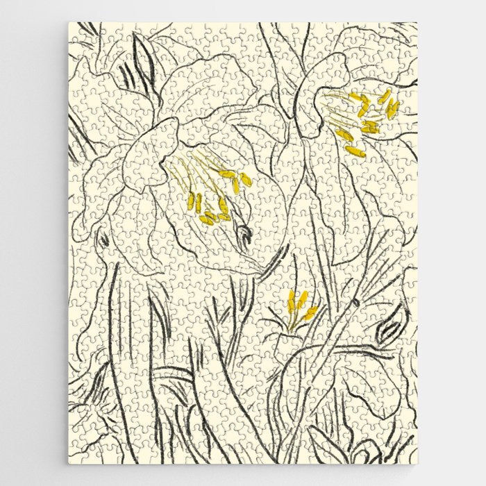 Minimalist Garden flowers Jigsaw Puzzle Gallery Image 1