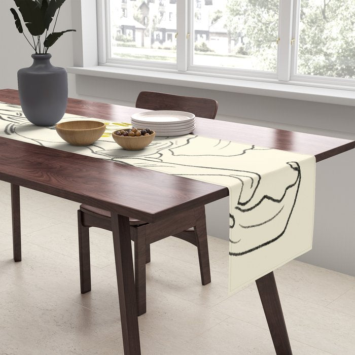 Minimalist Garden flowers Table Runner Gallery Image 2