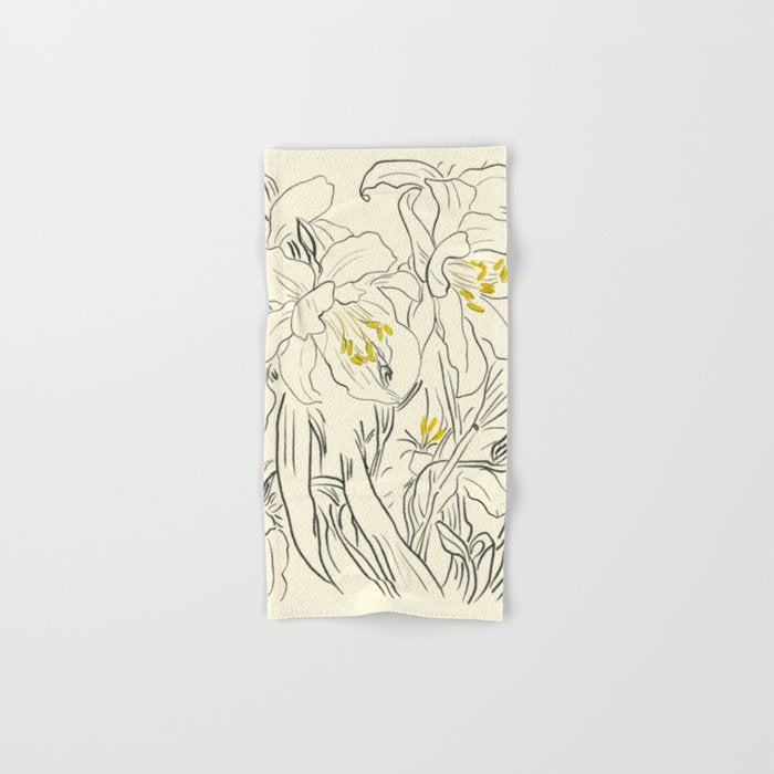 Minimalist Garden flowers Bath Towel Gallery Image 1