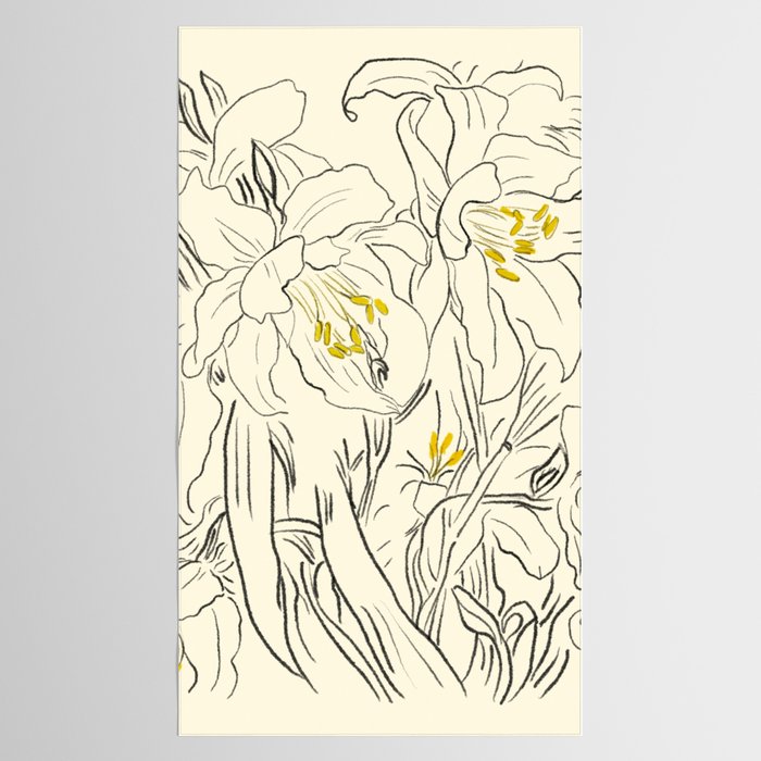 Minimalist Garden flowers Tablecloth Gallery Image 2