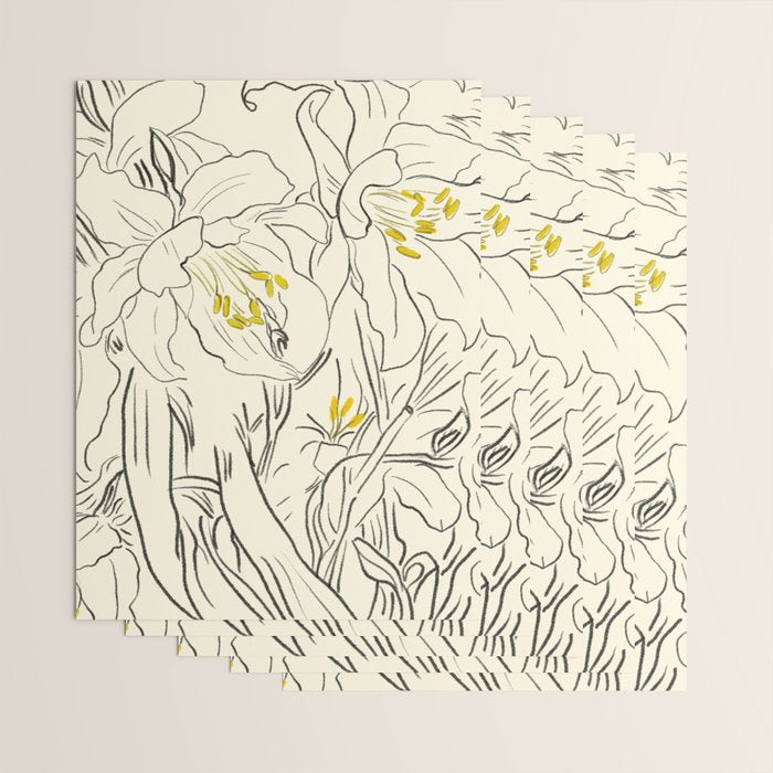 Minimalist Garden flowers Wrapping Paper Gallery Image 3