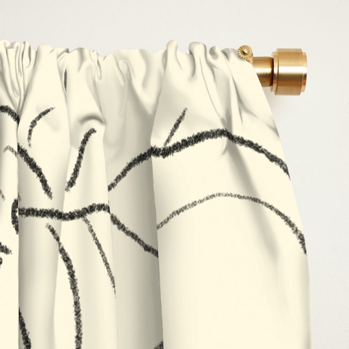 Minimalist Garden flowers Window Curtain Gallery Image 2