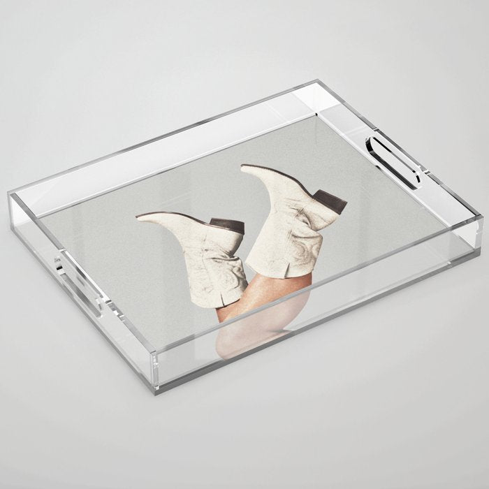 These Boots - Silver Gray Acrylic Tray Gallery Image 1