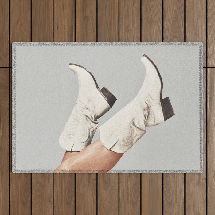 These Boots - Silver Gray Outdoor Rug Gallery Image 1