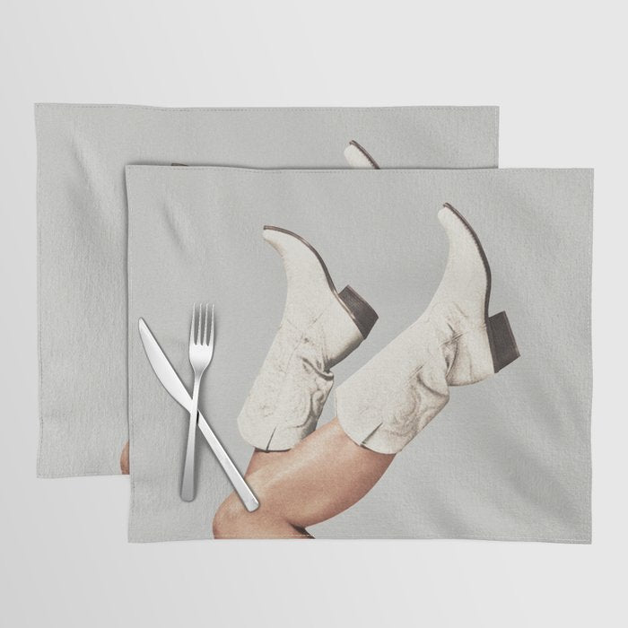 These Boots - Silver Gray Placemat Gallery Image 1