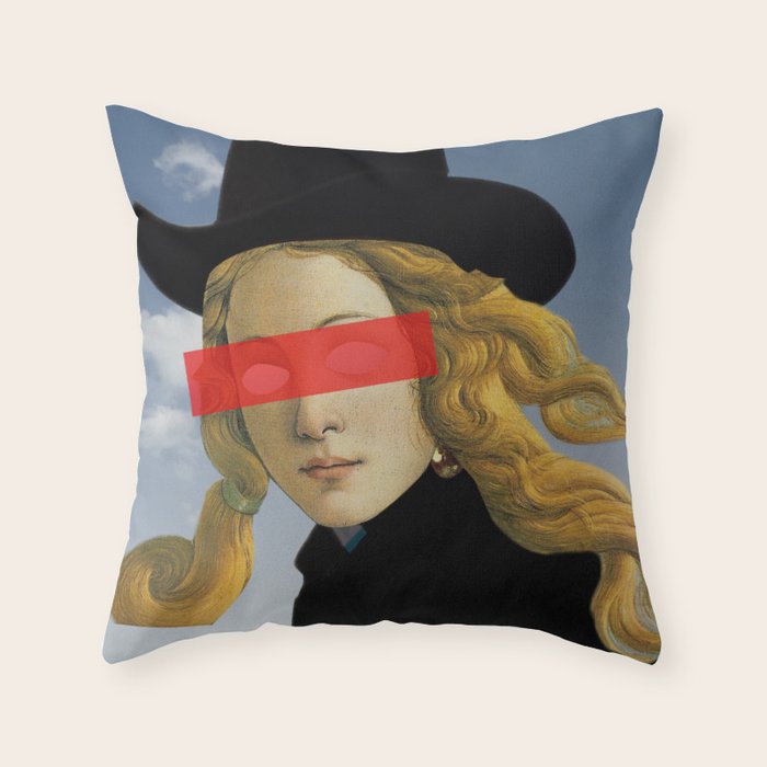 Das MaÌdchen mit dem Hut Throw Pillow Gallery Image 6