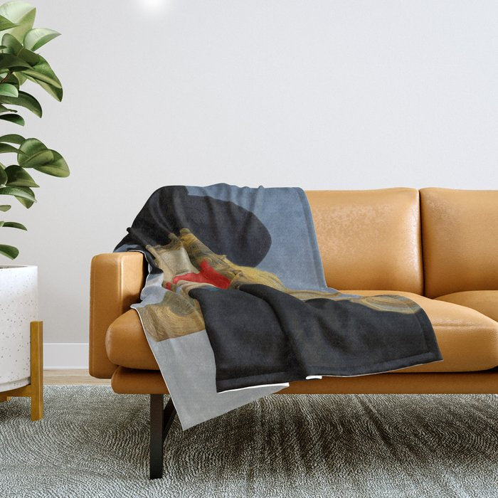 Das MaÌdchen mit dem Hut Throw Blanket Gallery Image 1