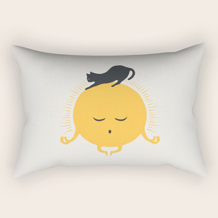 Good Meowâing 8 soulmate sun meditation  Rectangular Pillow Gallery Image 2