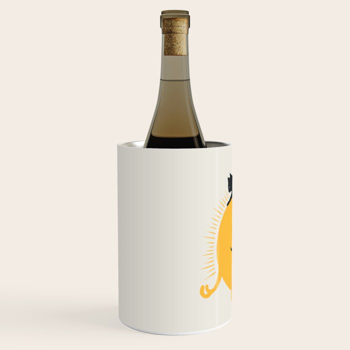Good Meowâing 8 soulmate sun meditation  Wine Chiller Gallery Image 2