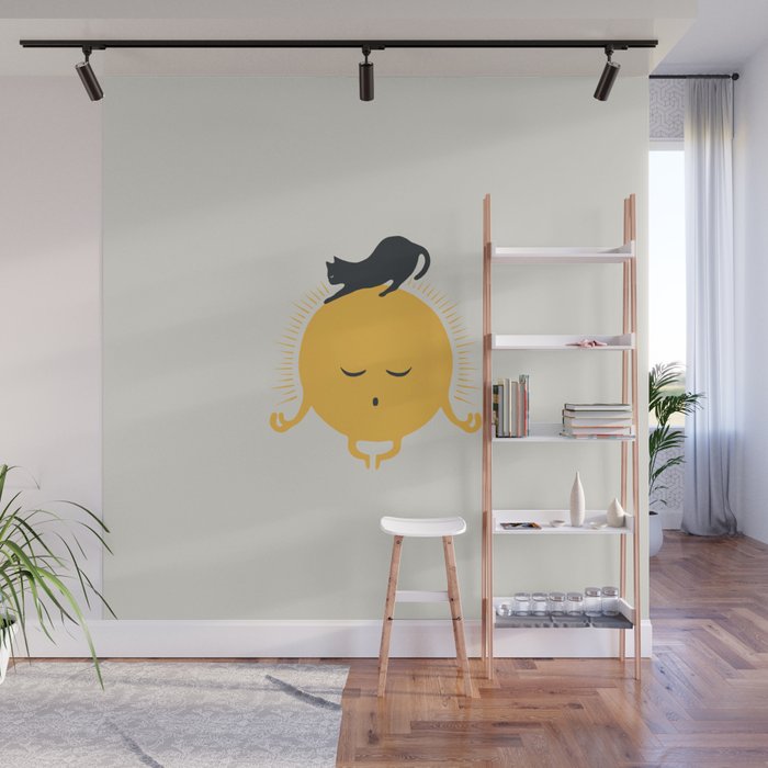 Good Meowâing 8 soulmate sun meditation  Wall Mural Gallery Image 1