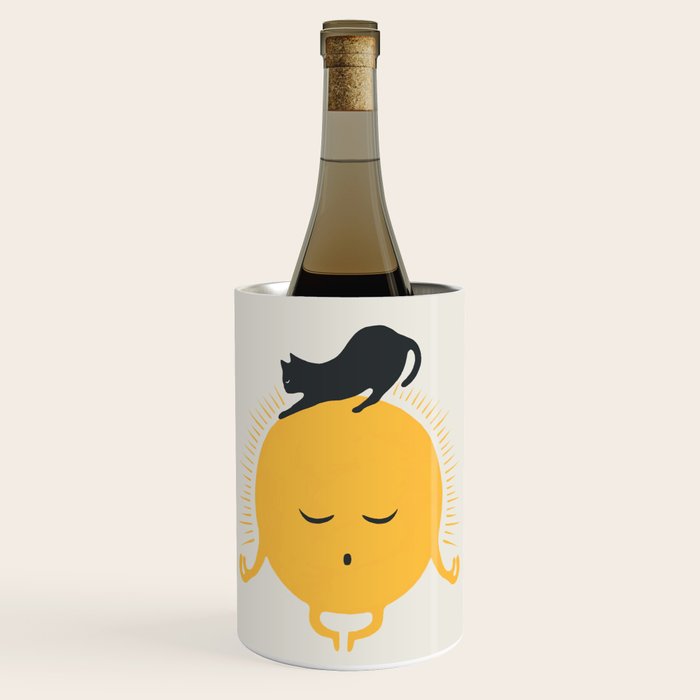 Good Meowâing 8 soulmate sun meditation  Wine Chiller Gallery Image 1
