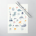Ocean sea life alphabet  Wrapping Paper Gallery Image 1