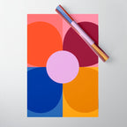 Color Block Bloom Wrapping Paper Gallery Image 1