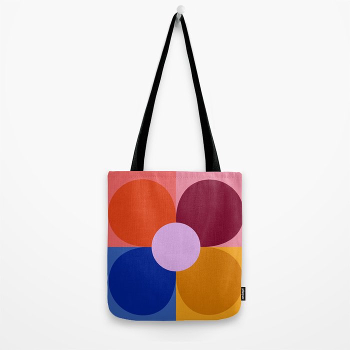 Color Block Bloom Tote Bag Gallery Image 2