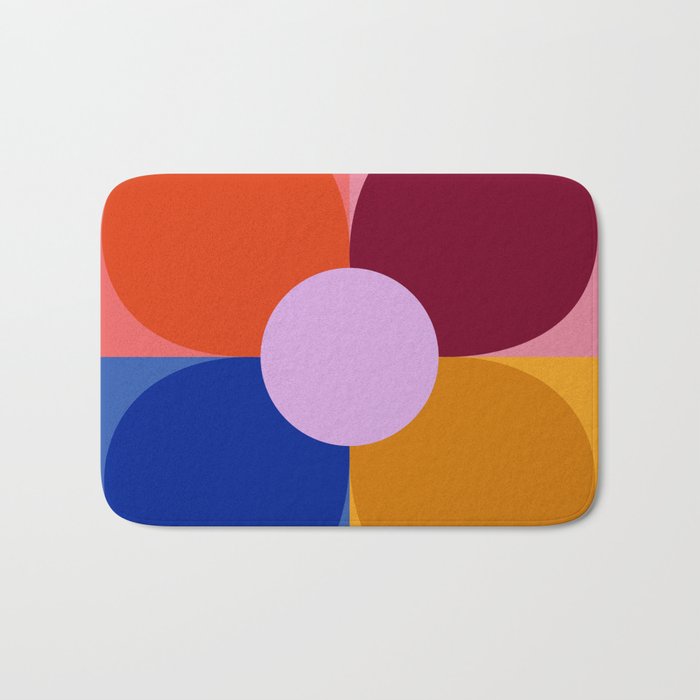 Color Block Bloom Bath Mat Gallery Image 1