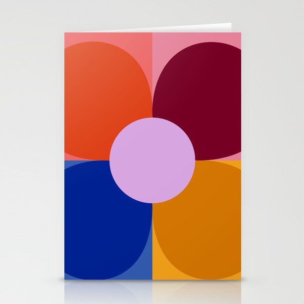 Color Block Bloom Stationery Card Gallery Image 1