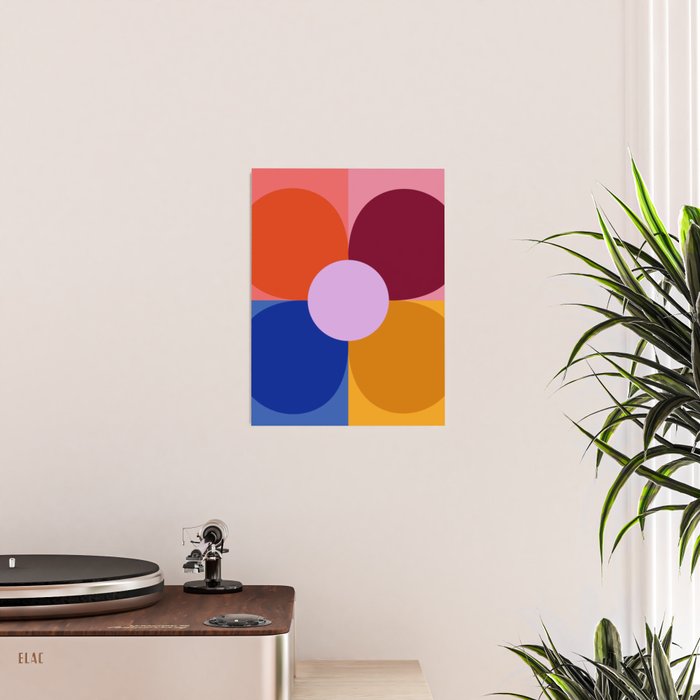 Color Block Bloom Poster Gallery Image 2