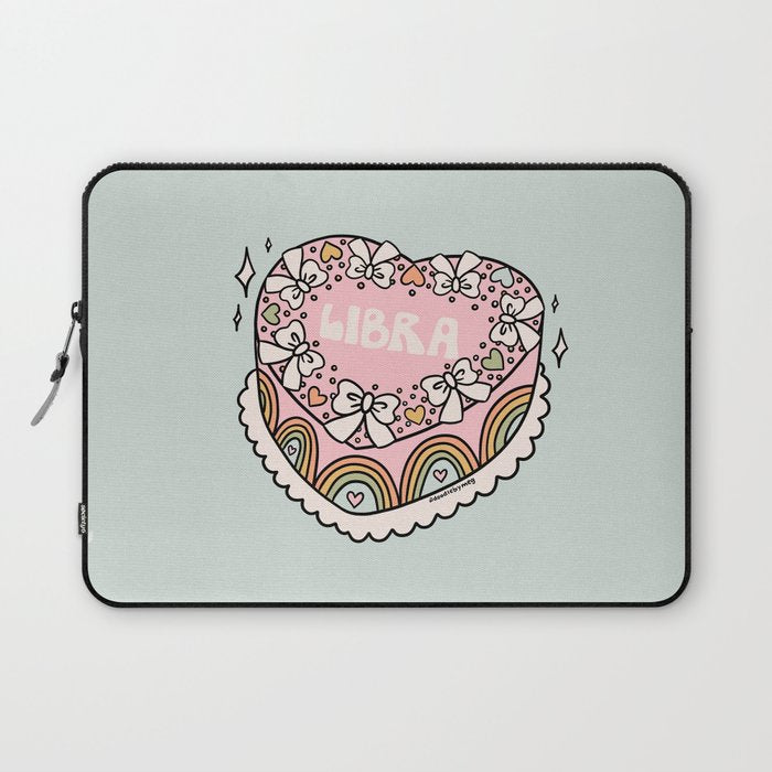 Libra Heart Cake Laptop Sleeve Gallery Image 1