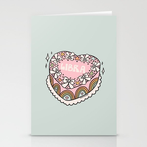 Libra Heart Cake Stationery Card Gallery Image 2
