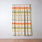 Vintage tropical summer nature art pattern Window Curtain Gallery Image 3