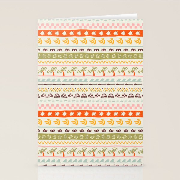 Vintage tropical summer nature art pattern Stationery Card Gallery Image 1