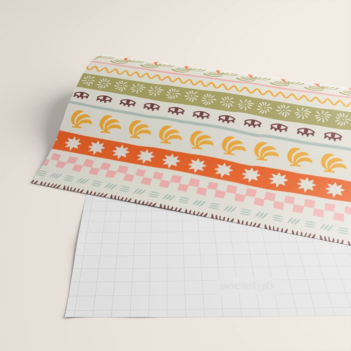 Vintage tropical summer nature art pattern Wrapping Paper Gallery Image 2
