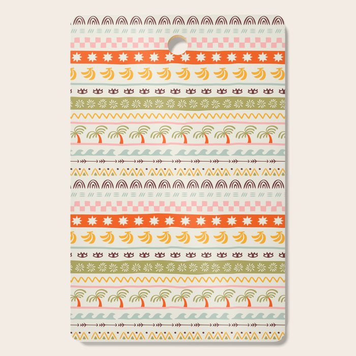 Vintage tropical summer nature art pattern Cutting Board Gallery Image 1