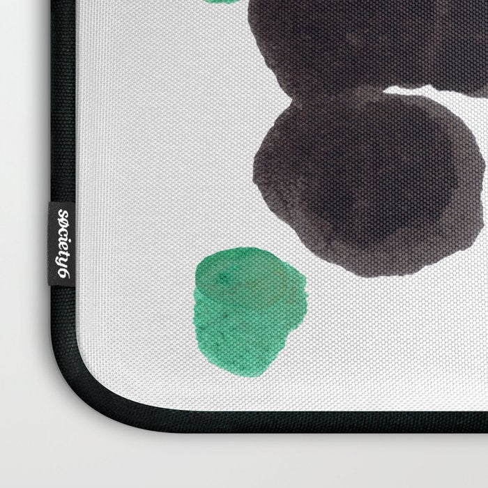 Green & Black Ink Blot Diagram Laptop Sleeve Gallery Image 3