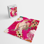 Vintage & Shabby Chic - Tropical Bird Flower Garden Jigsaw Puzzle Gallery Image 2