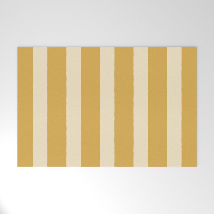 Simple Stripes Pattern - Gold Yelllow Welcome Mat Gallery Image 1