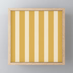 Simple Stripes Pattern - Gold Yelllow Mini Art Print Gallery Image 1