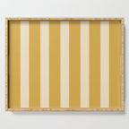 Simple Stripes Pattern - Gold Yelllow Serving Tray Gallery Image 1