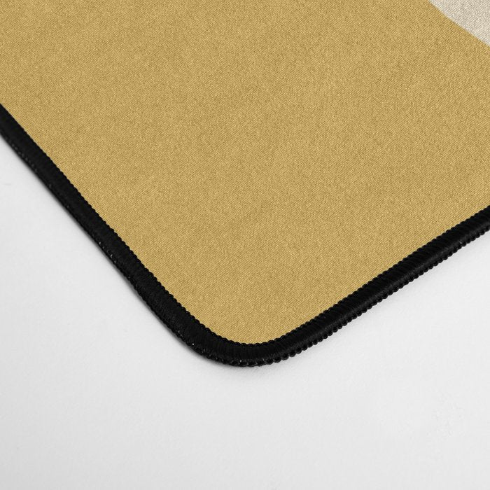 Simple Stripes Pattern - Gold Yelllow Desk Mat Gallery Image 4