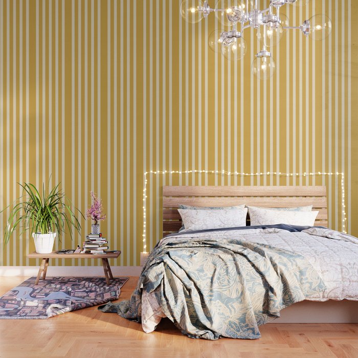 Simple Stripes Pattern - Gold Yelllow Wallpaper Gallery Image 3