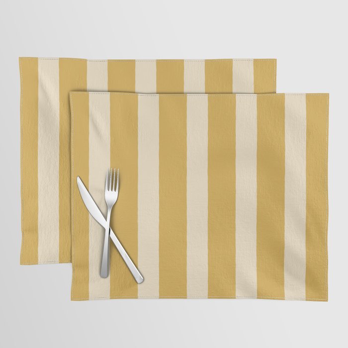 Simple Stripes Pattern - Gold Yelllow Placemat Gallery Image 1