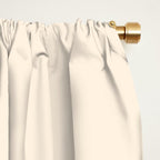 Organic Stripes - Minimalist Textured Line Pattern in Black and Almond Cream Window Curtain Gallery Image 2