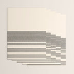 Organic Stripes - Minimalist Textured Line Pattern in Black and Almond Cream Wrapping Paper Gallery Image 3