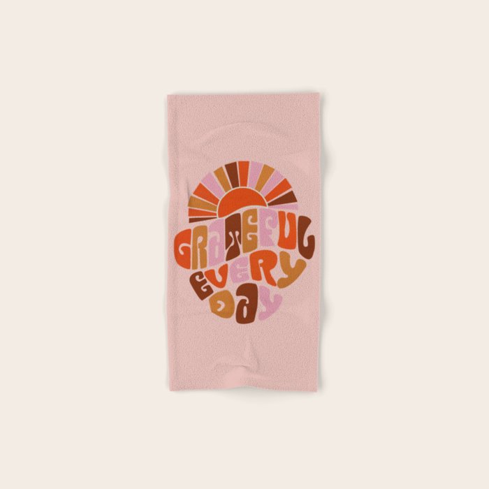 Grateful Everyday - 70s Hippie Style  Bath Towel Gallery Image 1