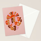 Grateful Everyday - 70s Hippie Style  Stationery Card Gallery Image 2
