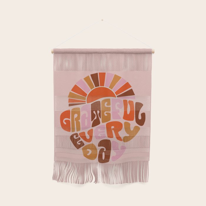 Grateful Everyday - 70s Hippie Style  Wall Hanging Gallery Image 1